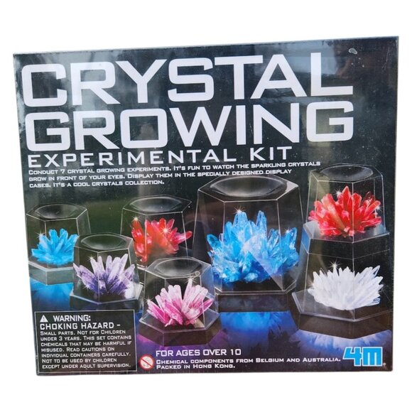 NEW 7 Crystal 4M Crystal Growing Science Experimental Kit Chemistry Display Case - Picture 1 of 12